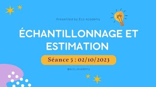 Échantillonnage et Estimation S3 séance 5 léchantillonnage aléatoire simple  IBT 2023 [upl. by Soigroeg297]