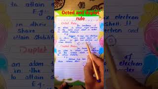 Octet rule and dulet rule chemistry octetrule duplet rule chemistrytopic chemistrynotes reels [upl. by Skier]