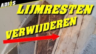 LIJMRESTEN VERWIJDERENtrap schoonmaken van lijmresten Schildersbedrijf Edens Apeldoorn [upl. by Raasch]