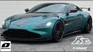 Aston Martin Vantage F1 Edition Full FI Exhaust  KW Lowering Springs [upl. by Durno257]