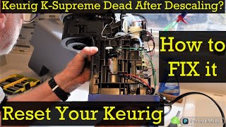 Reset your Keurig  How to FIX amp Reset your Keurig KSupreme Coffee Maker  Descaling Power Problem [upl. by Htebasyle]