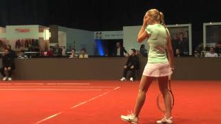 Agnes Szavay return  service game vs Yvonne Meusburger  Porsche Tennis Grand Prix 2012 [upl. by Basset]