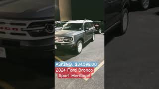 2024 Ford Bronco Heritage Sport  Carbonized Gray Metallic [upl. by Weir526]