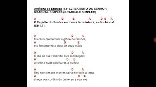 Antífona de Entrada Sb 17 BATISMO DO SENHOR – GRADUAL SIMPLES GRADUALE SIMPLEX [upl. by Kelula]