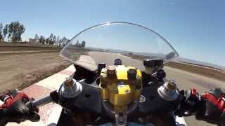 Highside motorcycle crash at Buttonwillow Raceway 22413 [upl. by Irol]