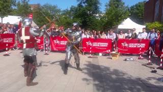 Medieval Poleaxe Combat Demonstration [upl. by Redlac]