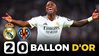 🔥VINICIUS EN MODE BALLON DOR  CARVAJAL BLESSÉ GRAVEVEMENT Real Madrid 20 Villarreal [upl. by Neenad]