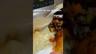 Relleno de res para pavo parati food comidasmexicanas viralvideo flip relleno [upl. by Celisse119]