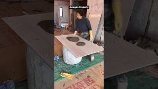 Tile Installation 4 construction trending trendingshorts fyp fypshort short [upl. by Assilam]