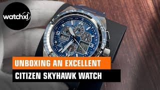 Unboxing excellent Citizen Promaster Skyhawk JY814808L watch [upl. by Enitnelav811]