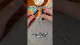 punch needle loops coming undone this should help✨ punchneedle punchneedletips fiberart mugrug [upl. by Ecenahs]