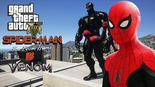 GTA 5  SPIDERMAN FAR FROM HOME VS VENOM GTA 5 PC MODS [upl. by Enortna]