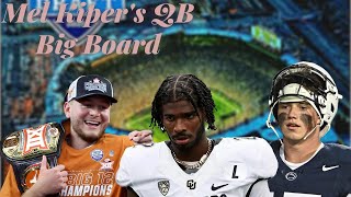 Mel Kiper Jr RELEASES his 1st Top Ten QB BIG BOARD [upl. by Nerrawed]