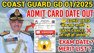 Coast Guard GD Admit Card 012025  ICG GD Admit Card 012025  ICG GD Final Result 022024 icg 🛳️ [upl. by Bogosian]