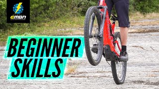 Basic E Bike Skills For Beginners  E Mountain Bike Skills [upl. by Boatwright]