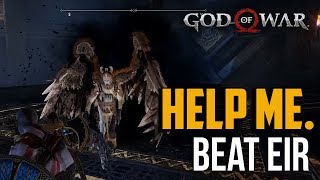 God of War PS4  How to Beat Eir Valkyrie Fight [upl. by Halyak]