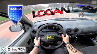 Dacia Logan I 16MPI 8V 2008  87HP128NM  POV TEST DRIVE POV ACCELERATION CITY DRIVE  DrivePOV [upl. by Elspeth]