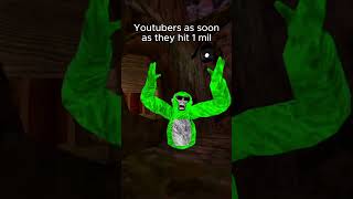 YouTubers when they hit 1 million gorillatag gtag shorts funny [upl. by Nedak]