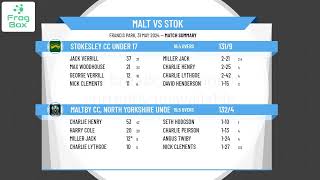 Maltby CC North Yorkshire Under 17 v Stokesley CC Under 17 [upl. by Denison]