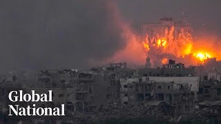 Global National Oct 14 2023  Chaos in Gaza as Israel readies troops for ground assault [upl. by Craggie]