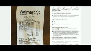 Transcribe Information From A Receipt Walmarthow to do Crowdflower tasks [upl. by Gonzalez371]