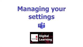 Microsoft Teams Tutorial  Getting Started  Managing your settings  7 [upl. by Wenn321]