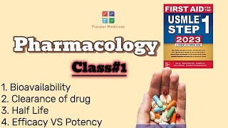 USMLE STEP1 General Pharmacology Class1 Bioavailability Clearance of drug Efficacy Potency [upl. by Annawek]