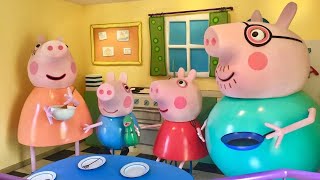 PEPPA PIGS House Peppa Pig World UK Peppa Pig Learns How To Make Pancakes 🐷🥞 [upl. by Eiramoj]