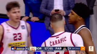 AdmiralBet ABA League 202324 highlights Round 22 Borac Mozzart  Partizan Mozzart Bet 1132024 [upl. by Yam]