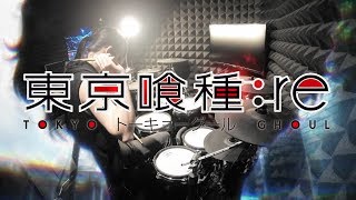 【東京喰種トーキョーグールre】Cö shu Nie  Asphyxia フルを叩いてみた  tokyo ghoul re season 3 Opening full Drum Cover [upl. by Redford]