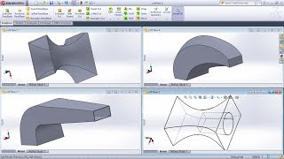 SolidWorks Lofted Boss Base  SolidWorks Loft Cut  How to use Loft in SolidWorks Guide Curves [upl. by Stovall]