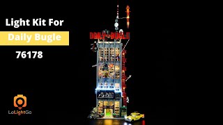 Light Kit For LEGO Marvel 76178 Daily Bugle  Lighting The LEGO 76178 Marvel Daily Bugle [upl. by Mikahs]