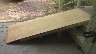 DIY RAMP HOW TO BUILD A QUICK EASY STRONG RAMP FOR HOME SHED DOG ramp handicap disabled howto [upl. by Schuman384]