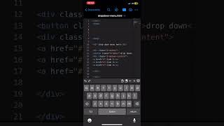 htmlcss dropdownmenu on html and css Vscode mobile [upl. by Rosetta547]