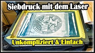 SIEBDRUCK  Einfach und OHNE Belichten  Xtool Siebdruck Vorrichtung [upl. by Aziar914]