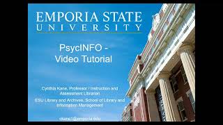 PsycINFO Video Tutorial  Fall 2024 [upl. by Annavoj]