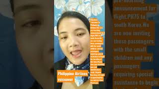 Philippine Airlines Voiceover Preboarding announcement [upl. by Oile]