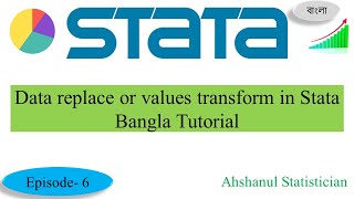 Data replace or values transform in Stata  Bangla Tutorial  Stata learning in Bangla Part6 [upl. by Adnical]