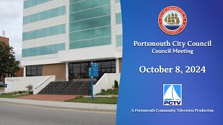 Portsmouth City Council Meeting October 8 2024 Portsmouth Virginia [upl. by Yrekaz]