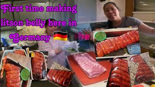 My First Time to cooked litson Belly here in Germany [upl. by Kelton]