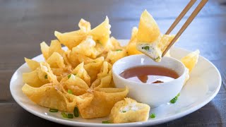 How to Make Cream Cheese Wontons or Crab Rangoon with Sweet and Sour Sauce ♥ Episode 266 [upl. by Aria]