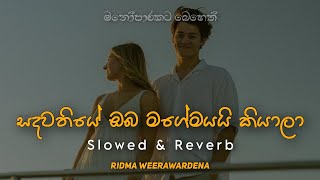 Sandawathiye  Ridma Weerawardena  Slowed amp Reverb [upl. by Llehsram]