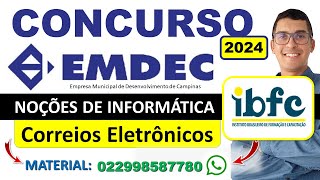 Correios Eletrônicos  Concurso EMDEC 2024  Banca IBFC  Técnico Segurança do Trabalho Jr [upl. by Nath]