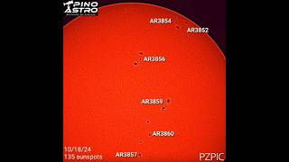 Daily Sunspots October 18 2024 101824 sun solar sunspots seestar solarobservation [upl. by Naoj570]