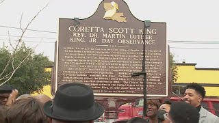 Historic marker dedicated to Coretta ScottKing [upl. by Irem]