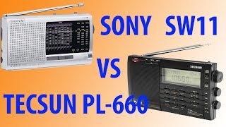 Радиоприемник SONY ICFSW11 обзор и сравнение с TECSUN PL660 [upl. by Tamaru395]