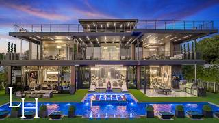 Touring a 48000000 Modern Florida Mansion With Superyacht Dock [upl. by Ezeerb]