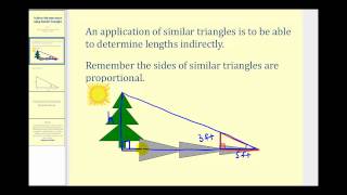 Indirect Measurement Using Similar Triangles [upl. by Ardenia]