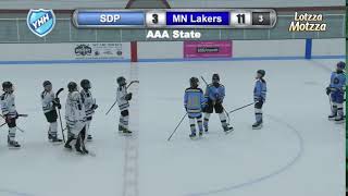 SDP vs MN Lakers  AAA State Rink 2  815PM [upl. by Emoraj198]