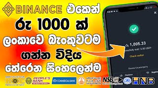 රු1000 ක් බයිනෑන්ස් ඒකෙන් ගමු  online job sinhala  online job at home sinhala 2024 [upl. by Bay835]